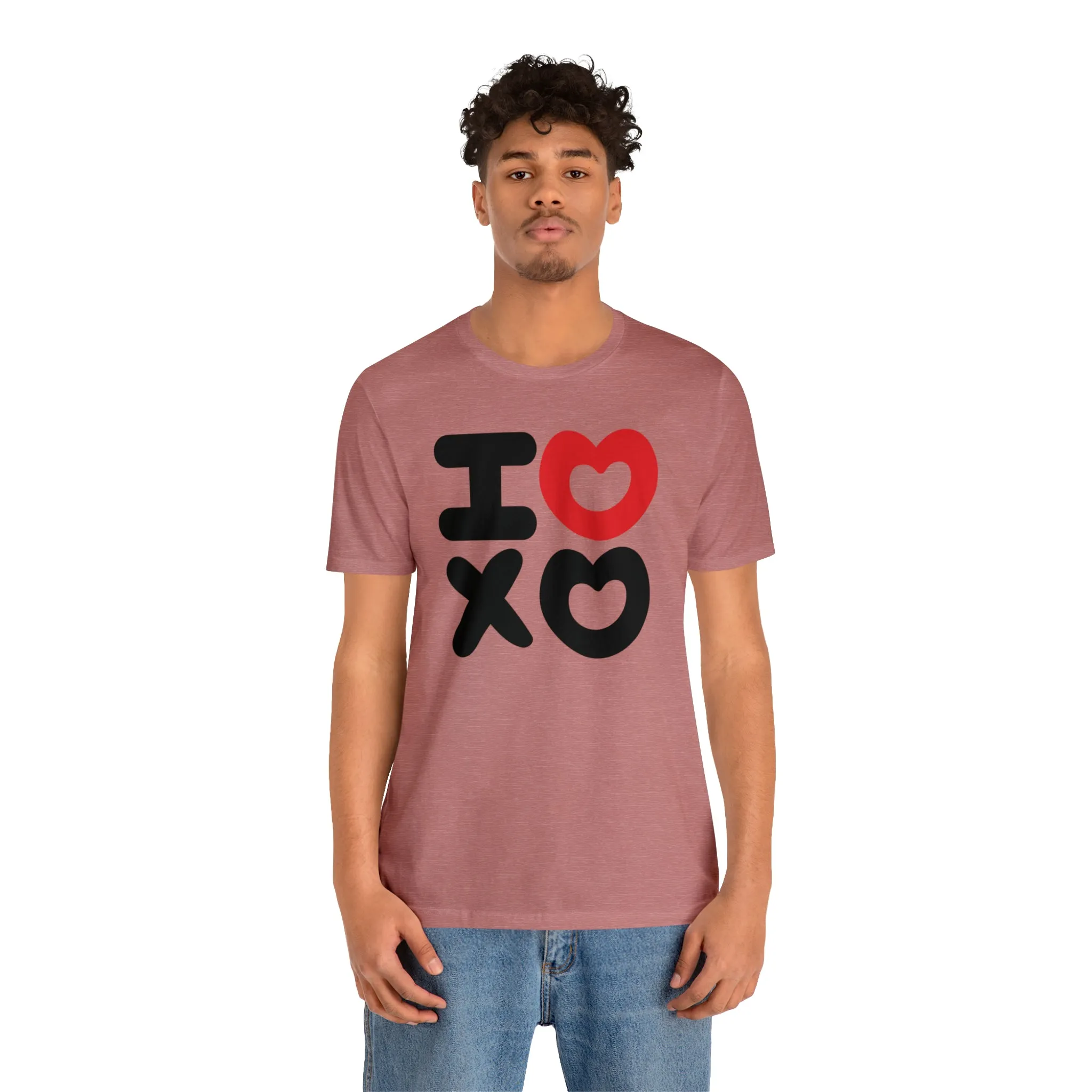 I Love XO Happy Valentine's Day T-Shirt | Sweetheart Love Tee |  Bella Canvas 3001 Unisex |  I Love You Short Sleeve Tshirt