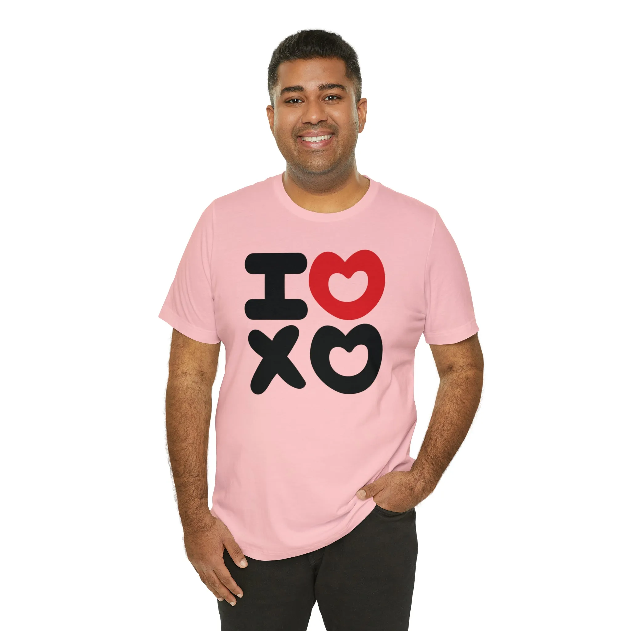 I Love XO Happy Valentine's Day T-Shirt | Sweetheart Love Tee |  Bella Canvas 3001 Unisex |  I Love You Short Sleeve Tshirt