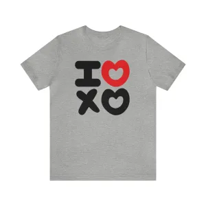 I Love XO Happy Valentine's Day T-Shirt | Sweetheart Love Tee |  Bella Canvas 3001 Unisex |  I Love You Short Sleeve Tshirt