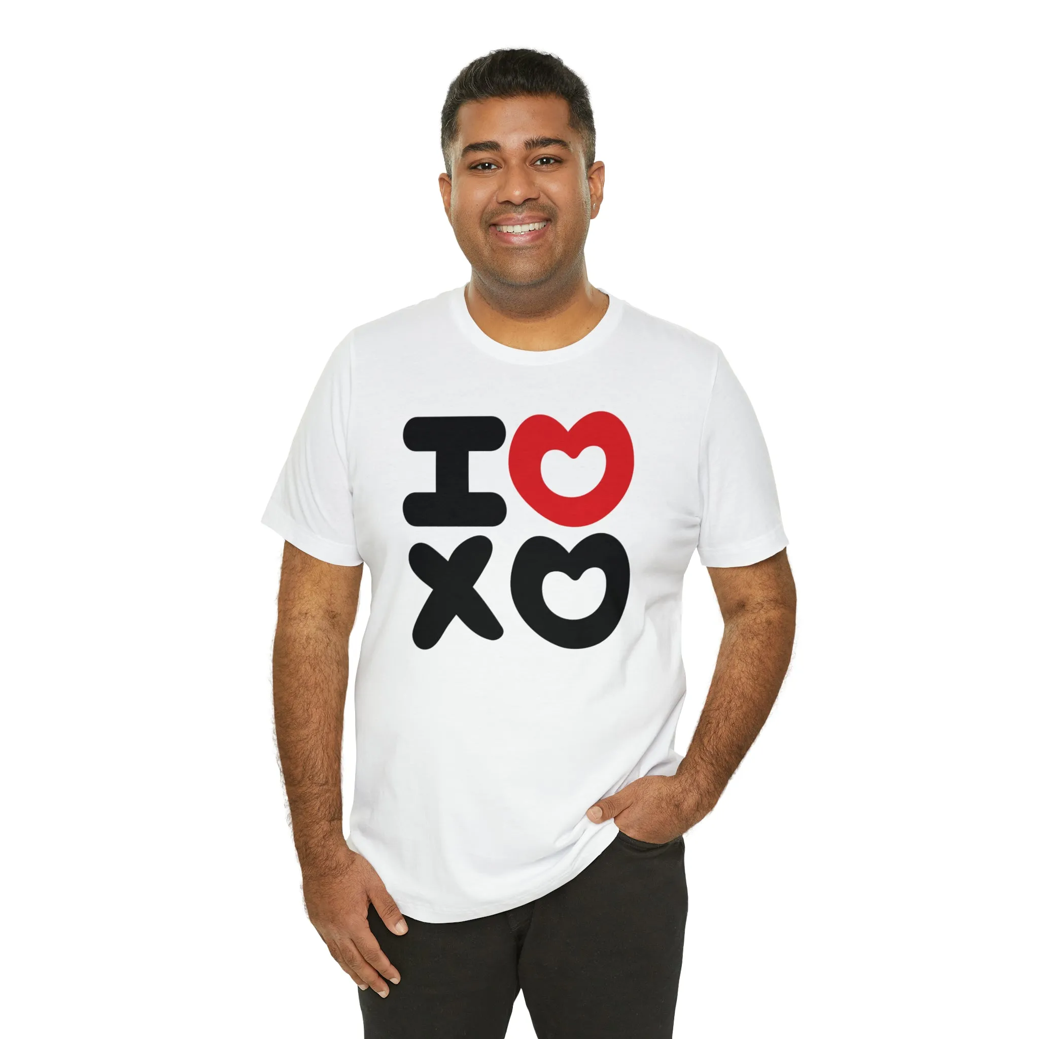 I Love XO Happy Valentine's Day T-Shirt | Sweetheart Love Tee |  Bella Canvas 3001 Unisex |  I Love You Short Sleeve Tshirt