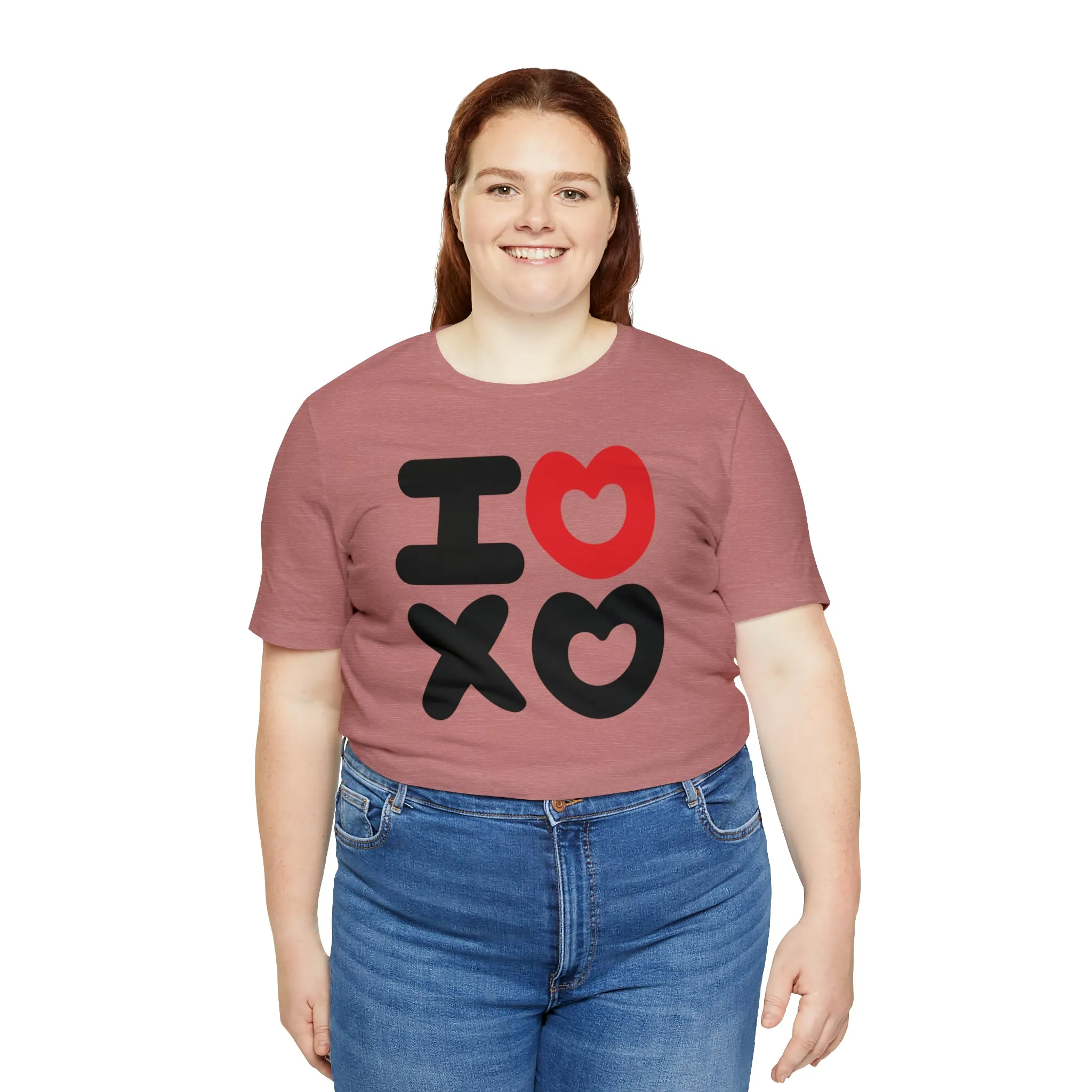 I Love XO Happy Valentine's Day T-Shirt | Sweetheart Love Tee |  Bella Canvas 3001 Unisex |  I Love You Short Sleeve Tshirt