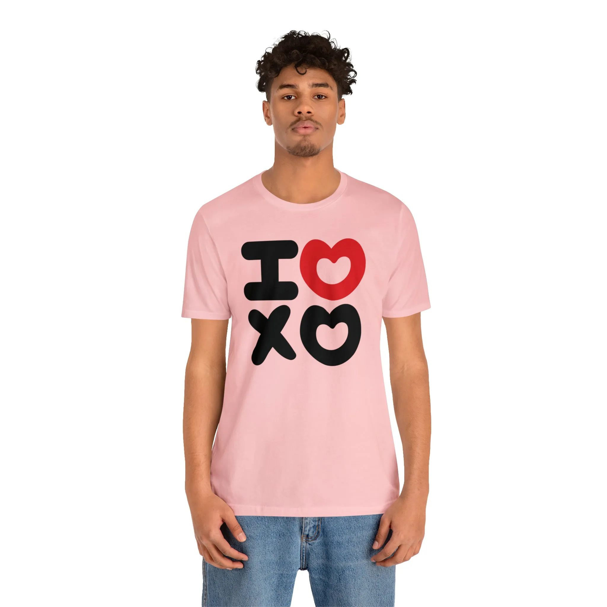 I Love XO Happy Valentine's Day T-Shirt | Sweetheart Love Tee |  Bella Canvas 3001 Unisex |  I Love You Short Sleeve Tshirt