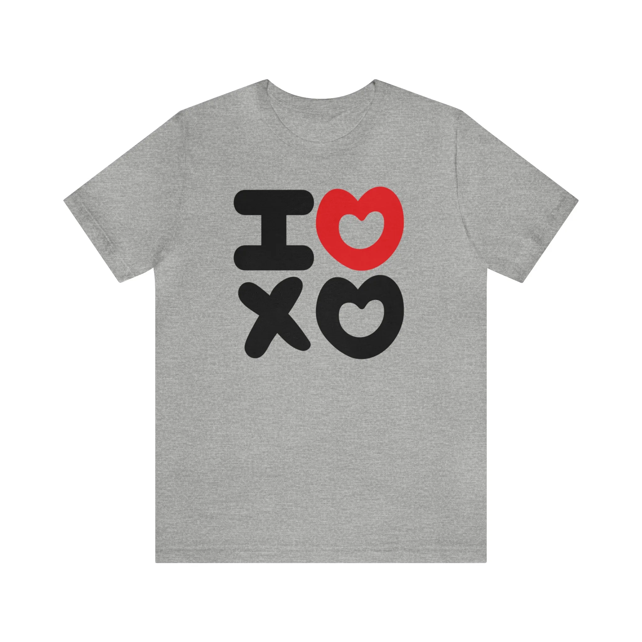I Love XO Happy Valentine's Day T-Shirt | Sweetheart Love Tee |  Bella Canvas 3001 Unisex |  I Love You Short Sleeve Tshirt