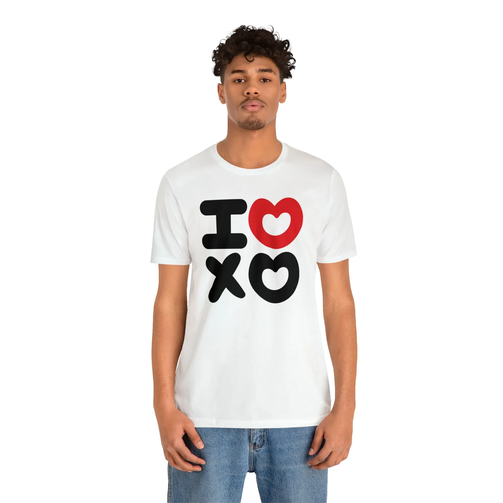 I Love XO Happy Valentine's Day T-Shirt | Sweetheart Love Tee |  Bella Canvas 3001 Unisex |  I Love You Short Sleeve Tshirt
