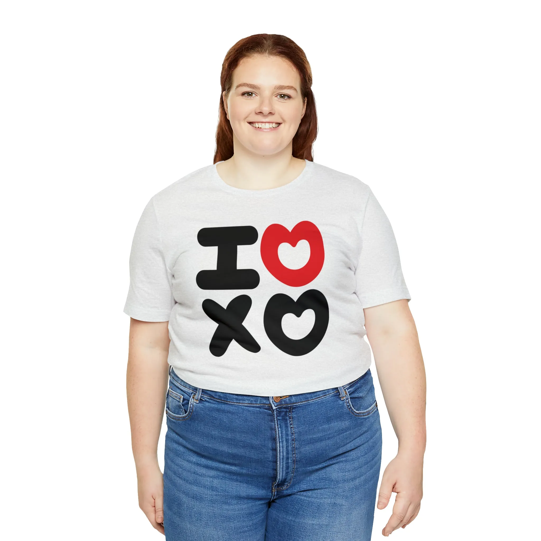 I Love XO Happy Valentine's Day T-Shirt | Sweetheart Love Tee |  Bella Canvas 3001 Unisex |  I Love You Short Sleeve Tshirt