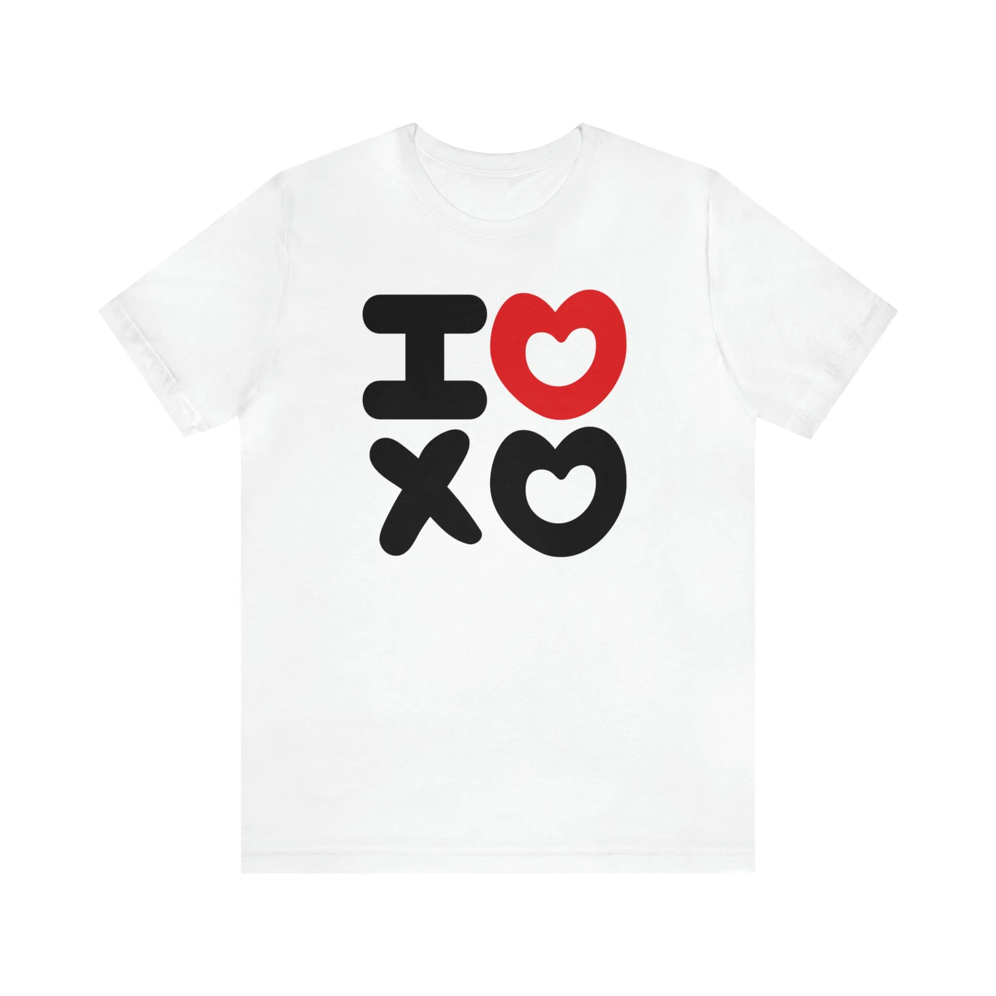 I Love XO Happy Valentine's Day T-Shirt | Sweetheart Love Tee |  Bella Canvas 3001 Unisex |  I Love You Short Sleeve Tshirt
