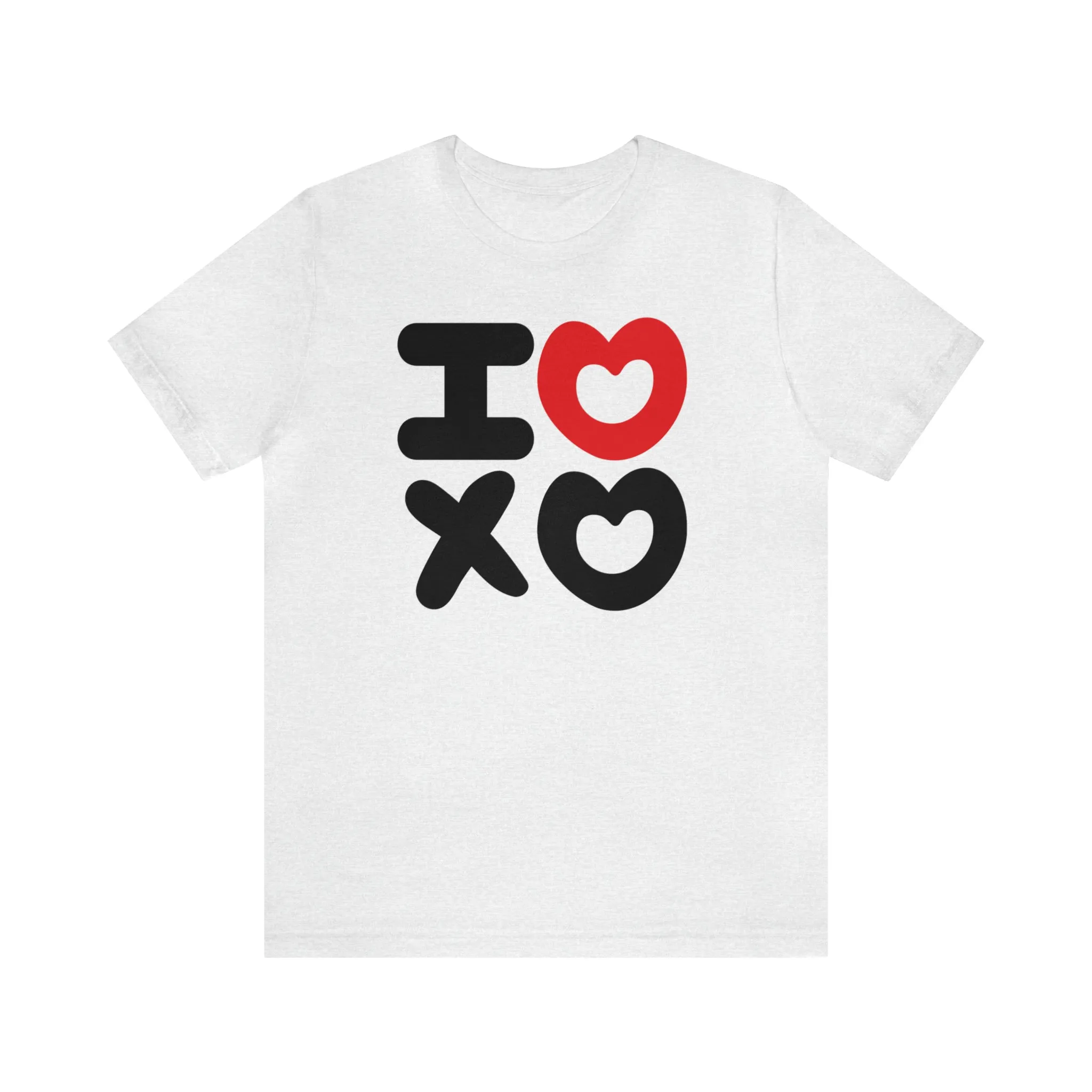 I Love XO Happy Valentine's Day T-Shirt | Sweetheart Love Tee |  Bella Canvas 3001 Unisex |  I Love You Short Sleeve Tshirt