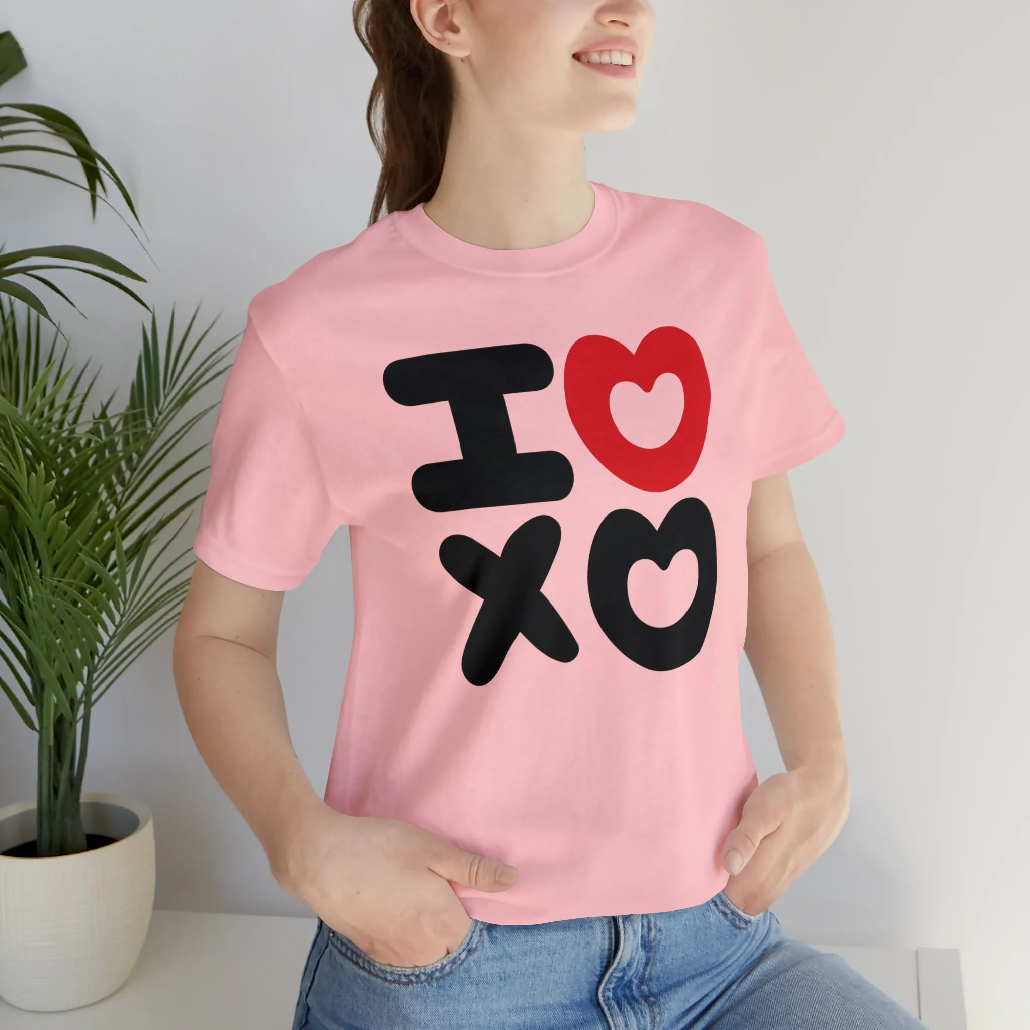 I Love XO Happy Valentine's Day T-Shirt | Sweetheart Love Tee |  Bella Canvas 3001 Unisex |  I Love You Short Sleeve Tshirt