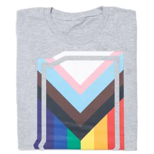 Indiana Outline Progress Pride Flag