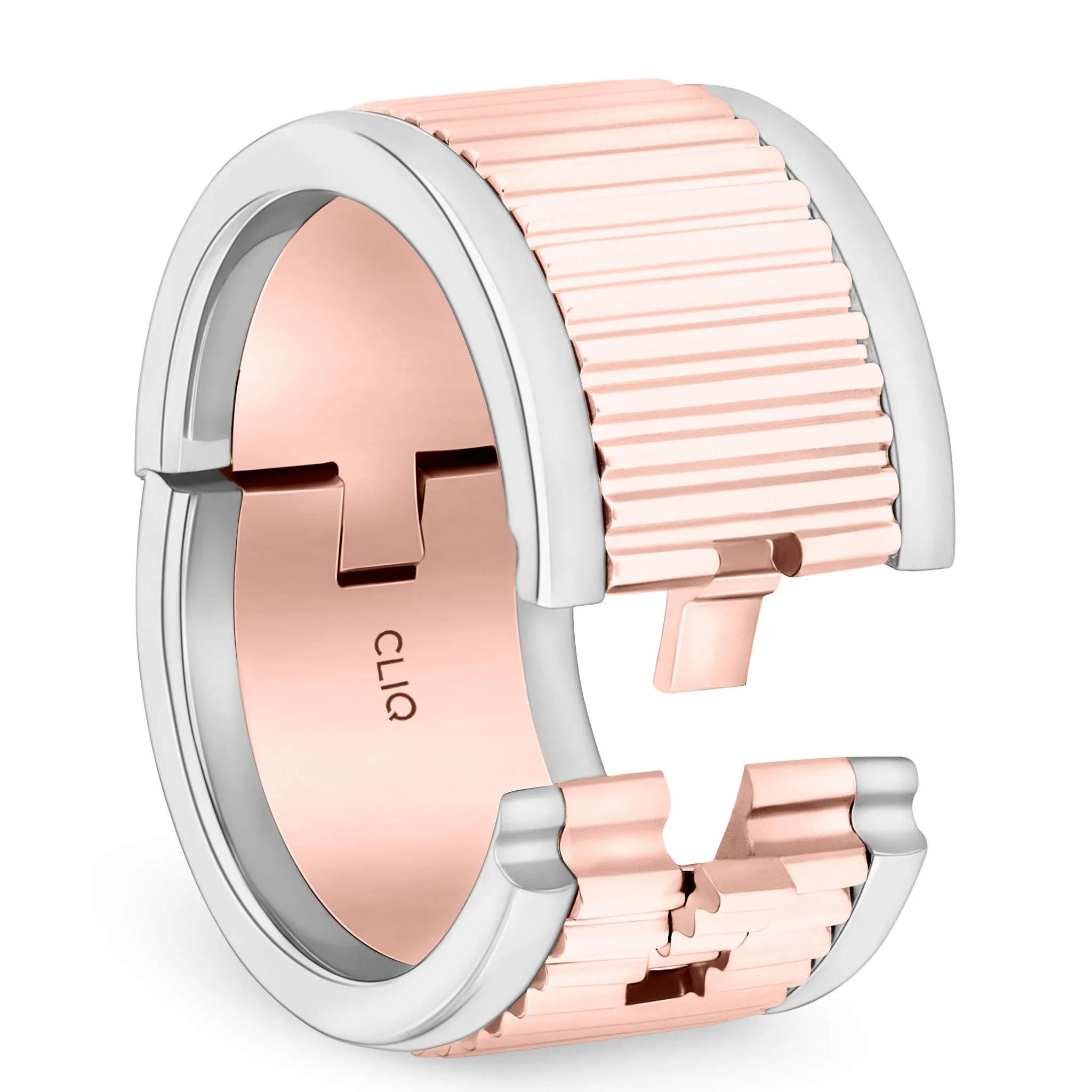 Innsbruck Two-Tone Band with Grooved Center, 14mm