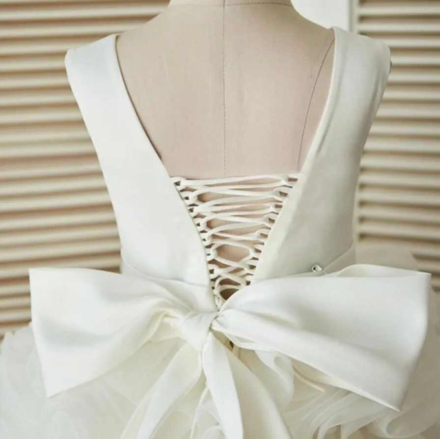 Ivory Online Princess Flower Girl Dresses, Weding Little Girl Dresses with Lace Up Back, FGY0137