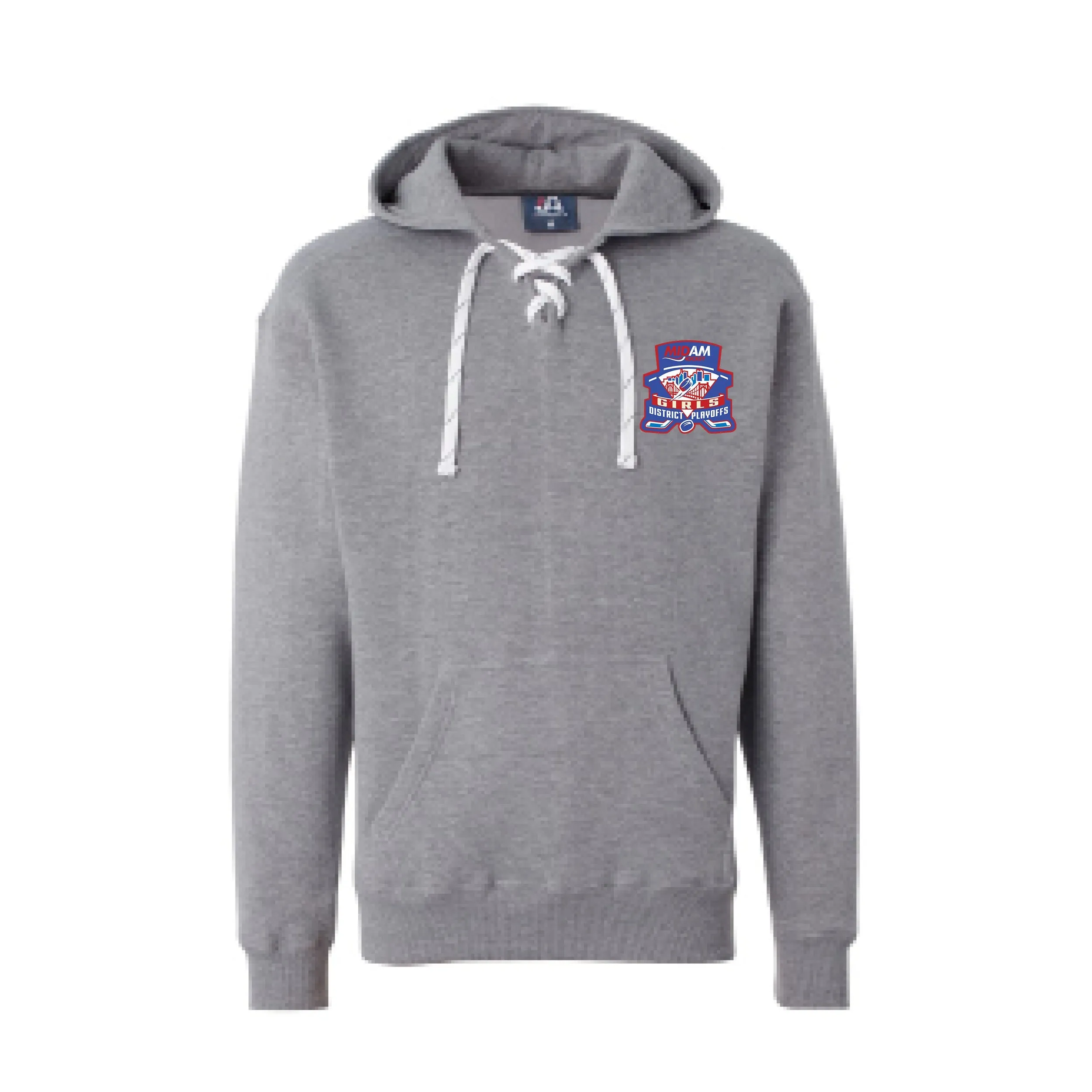 J American Sport Laced Hoodies Midam Hockey Girls District Playoffs