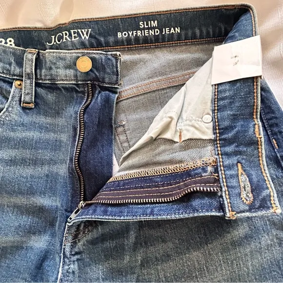 J. Crew Slim Boyfriend Blue Denim Jean NWT Size 28
