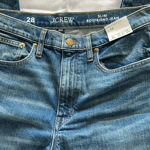 J. Crew Slim Boyfriend Blue Denim Jean NWT Size 28