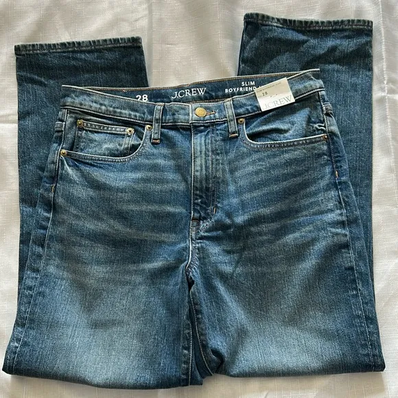J. Crew Slim Boyfriend Blue Denim Jean NWT Size 28