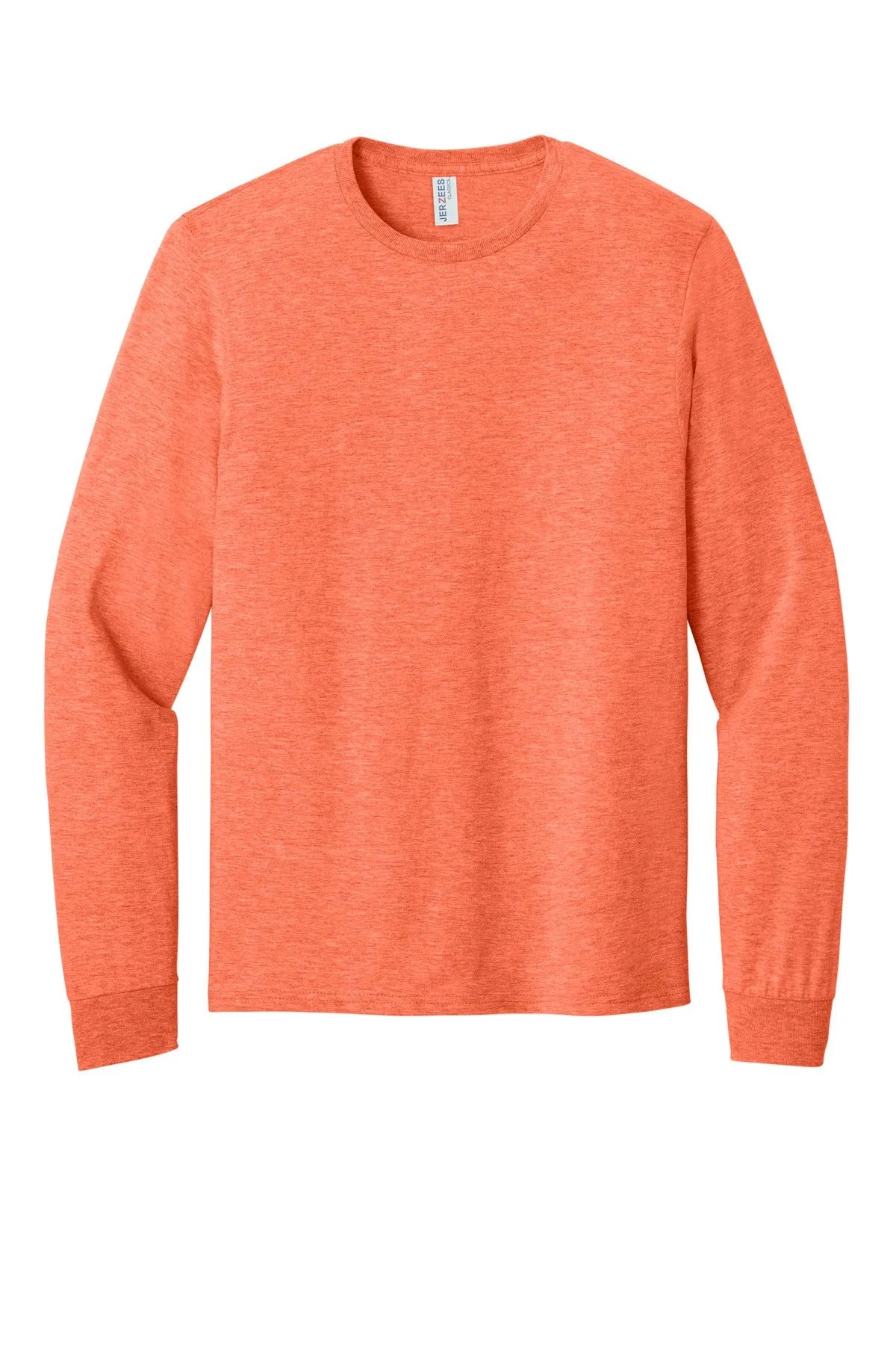 Jerzees Classics Unisex Cotton Long Sleeve T-Shirt 363L Retro Heather Coral