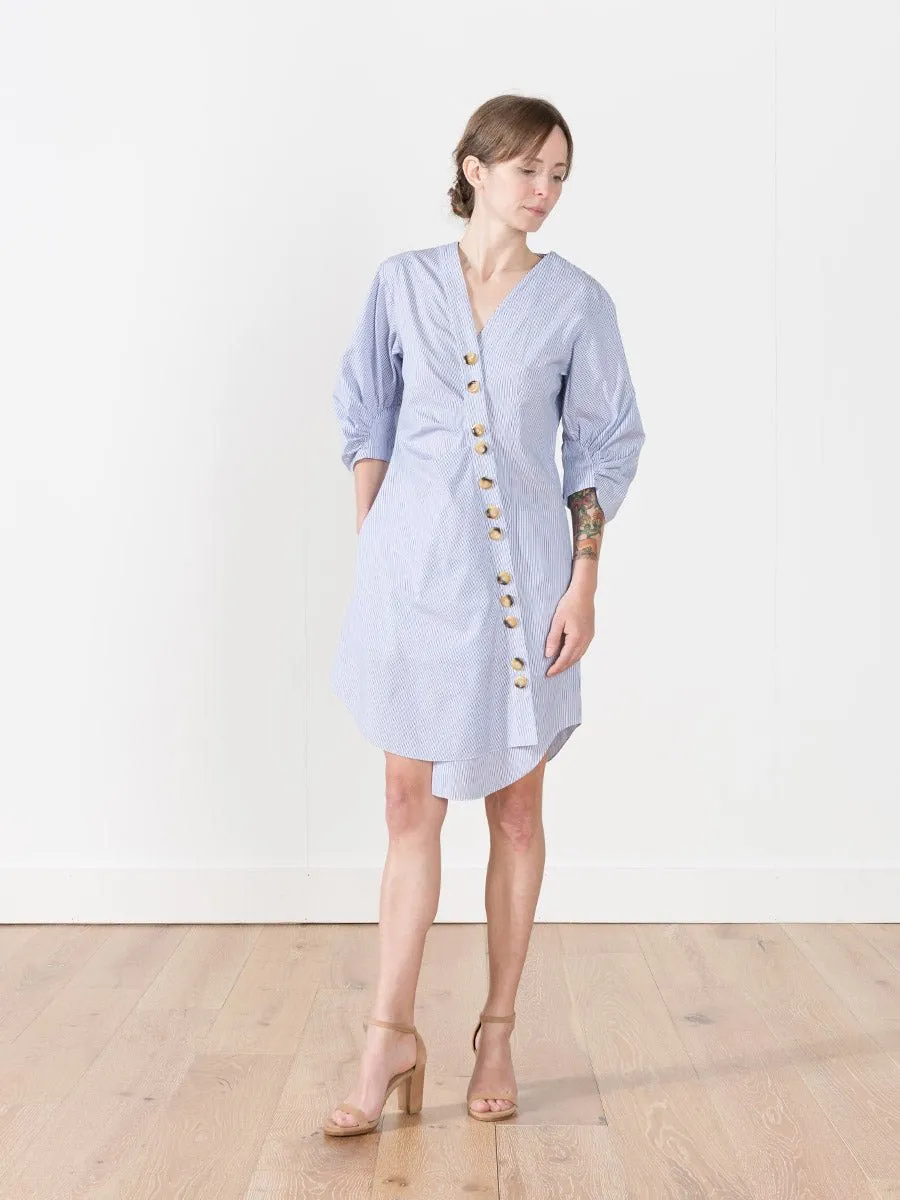 jones asymmetrical shirt dress