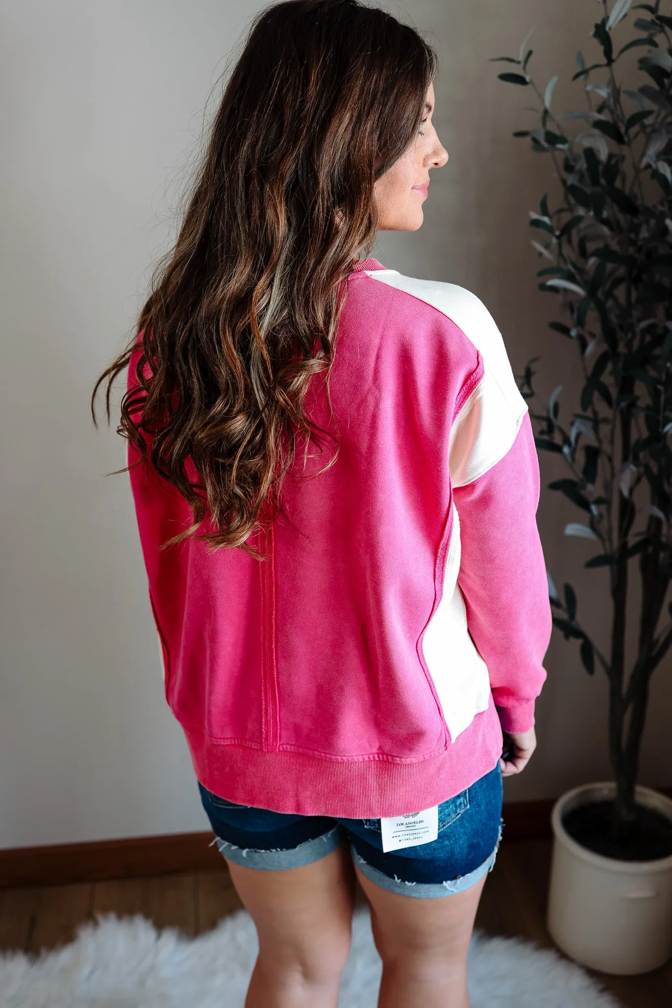 Jovie French Terry Sweatshirt - Fuchsia