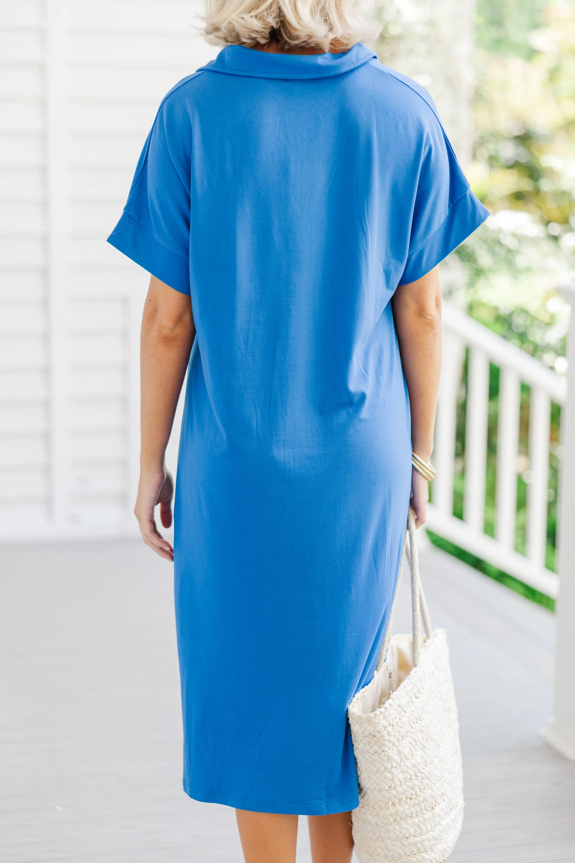 Just The Beginning Royal Blue Midi Dress