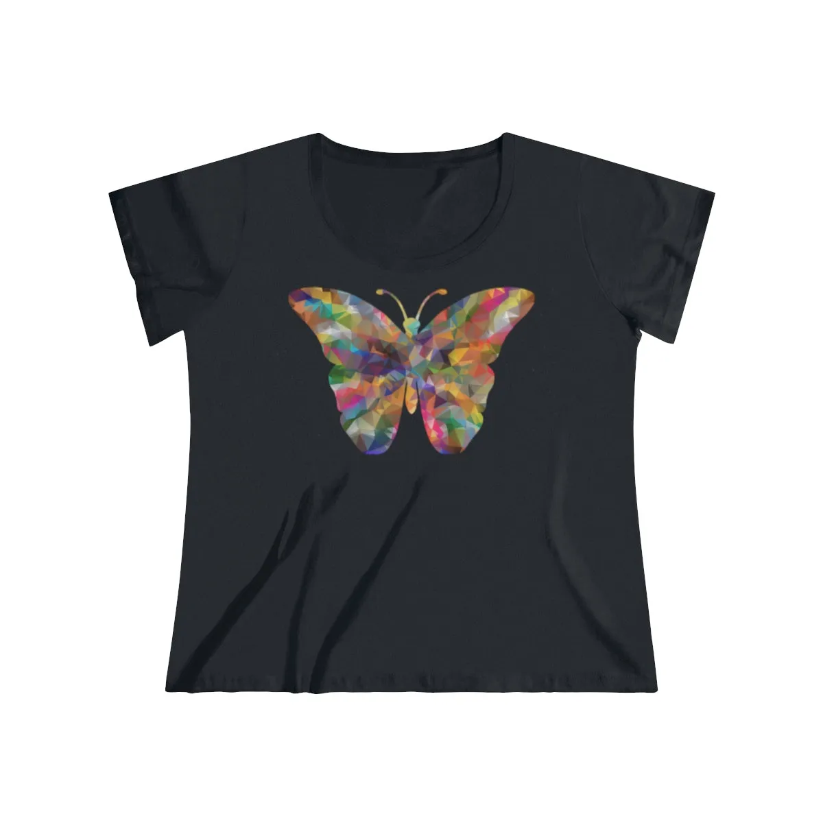 KALEIDOSCOPIC BUTTERFLY <br>women's curvy tee