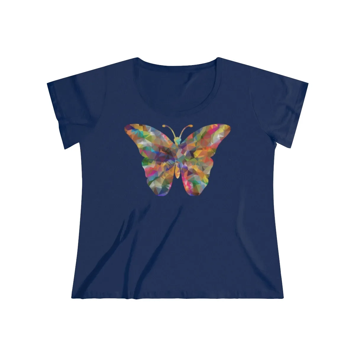 KALEIDOSCOPIC BUTTERFLY <br>women's curvy tee