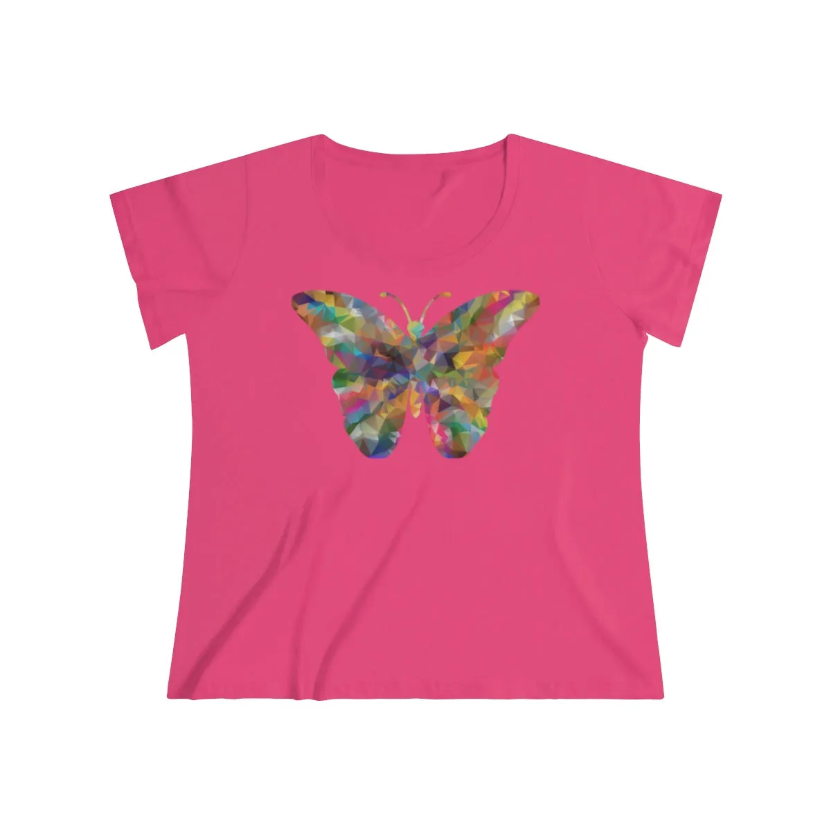 KALEIDOSCOPIC BUTTERFLY <br>women's curvy tee