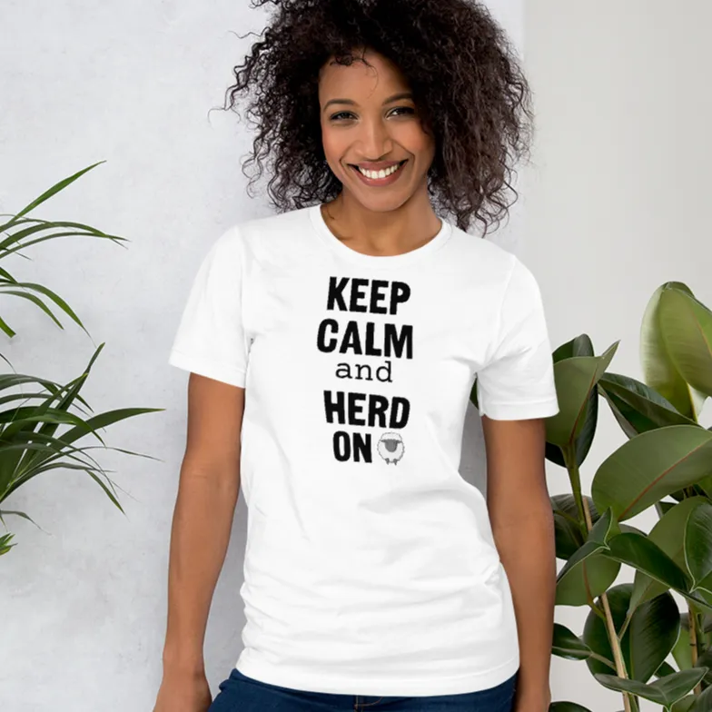 Keep Calm & Sheep Herd On T-Shirts - Light