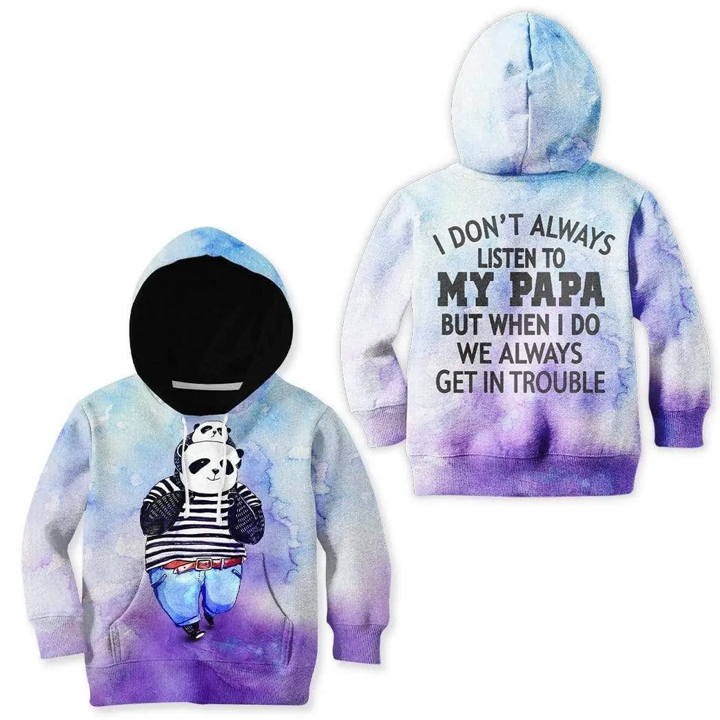 Kid Custom Cosplay Hoodies T-shirt Listen To Papa
