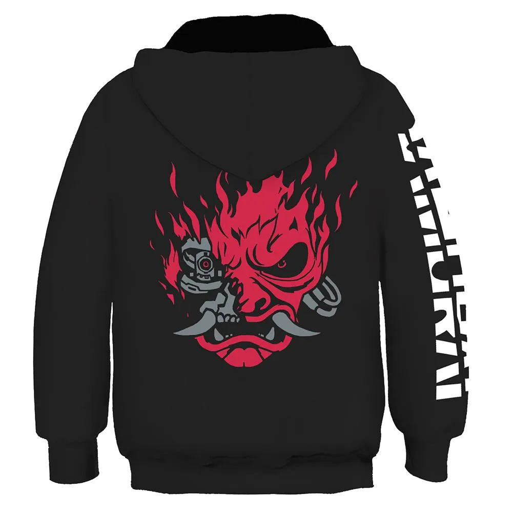Kids Cyberpunk 2077 Pullover Hoodies Sweatshirt Cosplay Casual Coat Streetwear