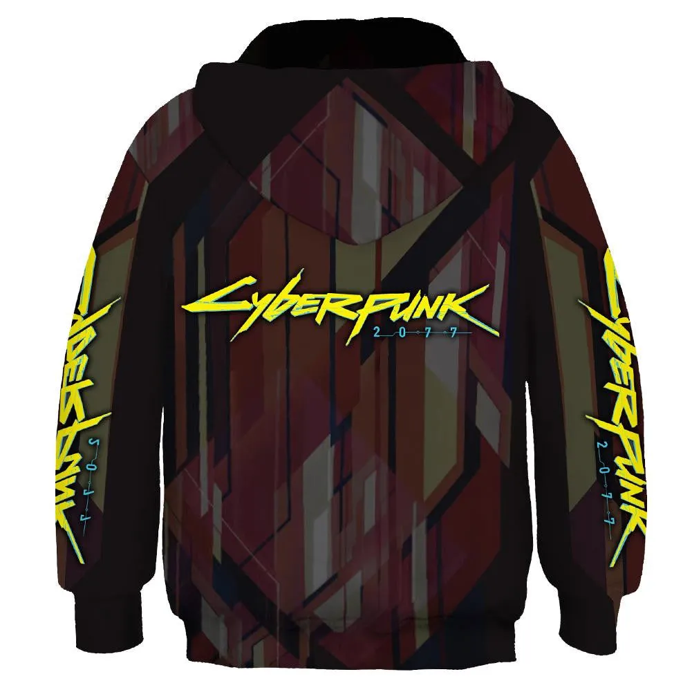 Kids Cyberpunk 2077 Pullover Hoodies Sweatshirt Cosplay Casual Coat Streetwear