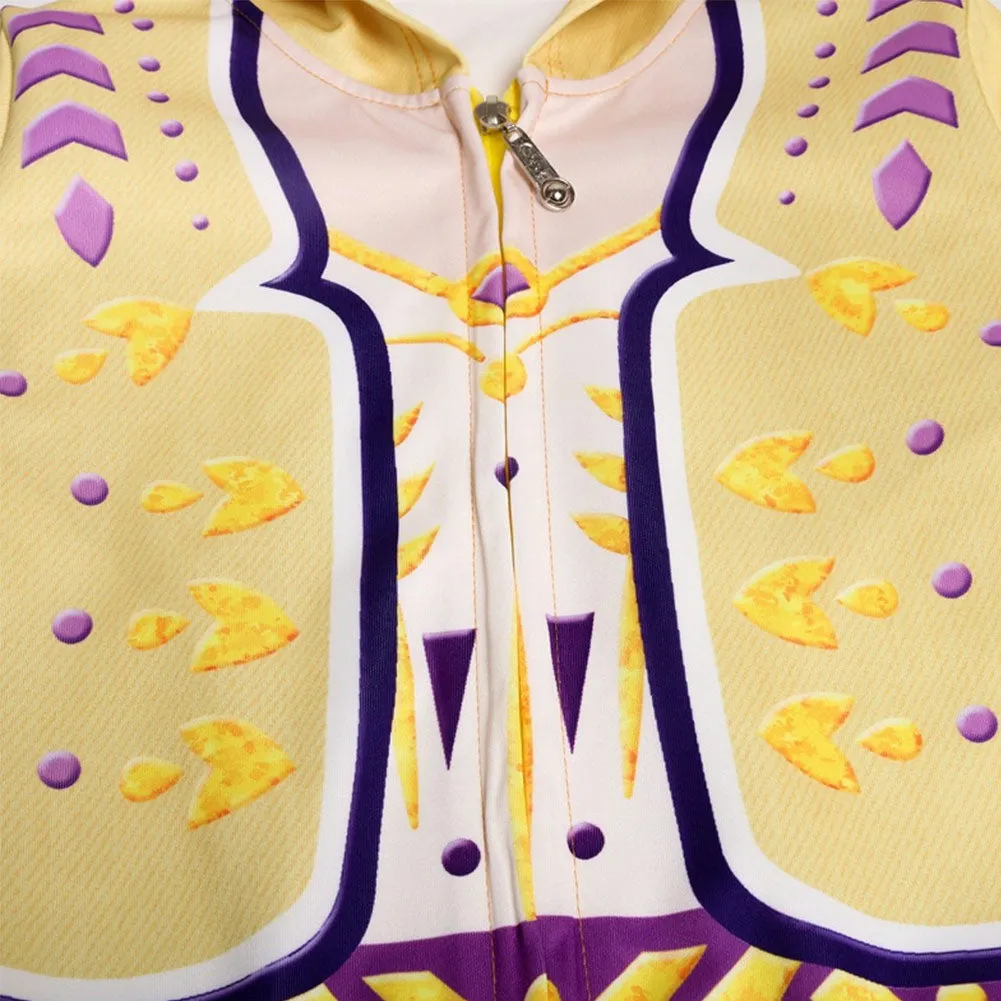 Kids Frozen2 Princess Anna Hoodies Yellow Zip Up Sweatshirt