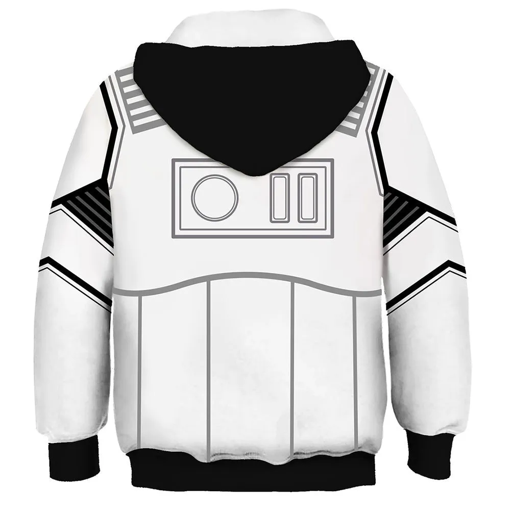 Kids Imperial Stormtrooper Hoodies Star Wars Pullover 3D Print Jacket QT205256Hn