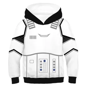 Kids Imperial Stormtrooper Hoodies Star Wars Pullover 3D Print Jacket QT205256Hn
