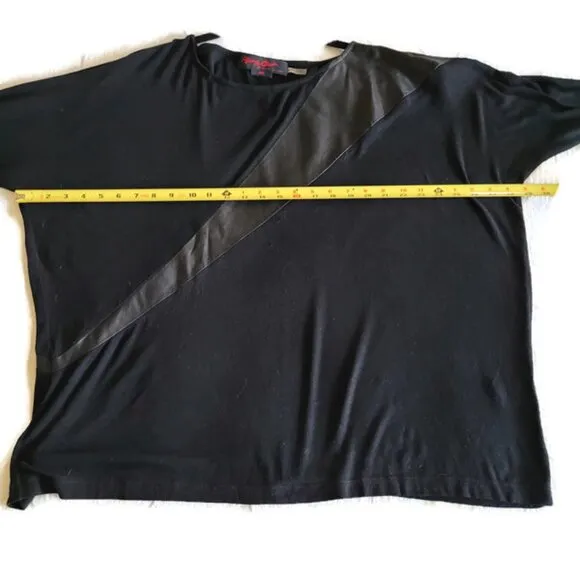 Lamb leather Alice and Olivia Lightweight Sweater, Size Large Oversized