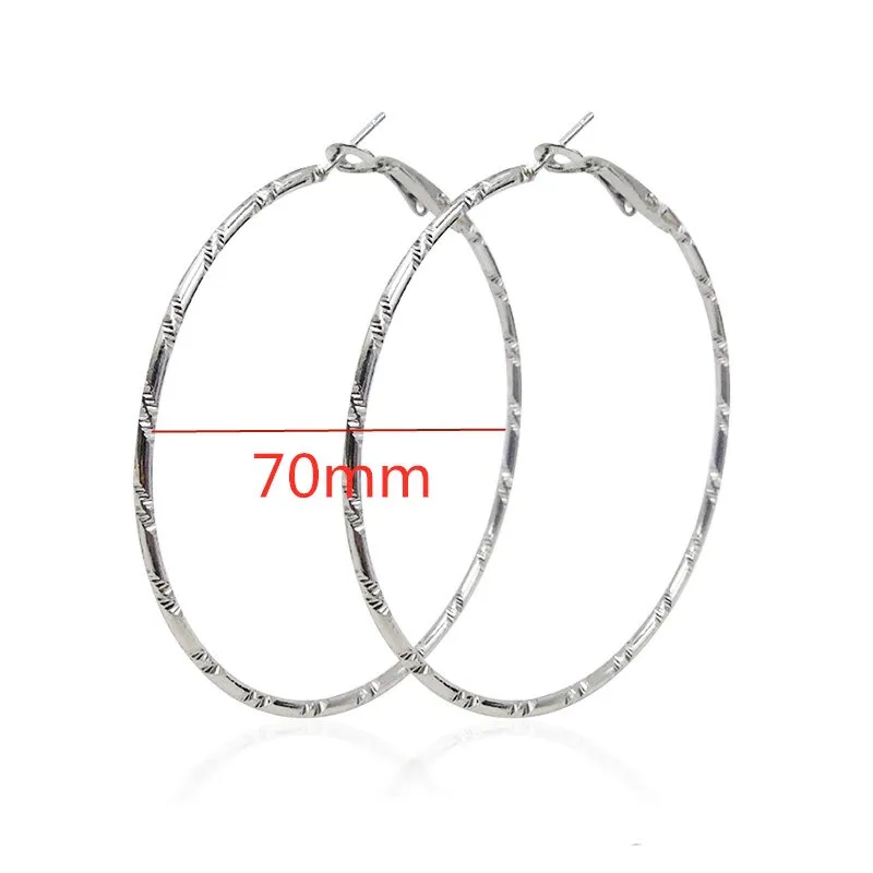 Large Smooth Circle Hoop Earrings