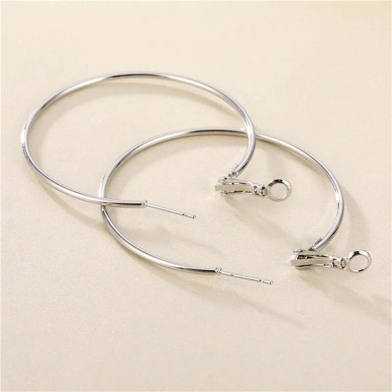 Large Smooth Circle Hoop Earrings