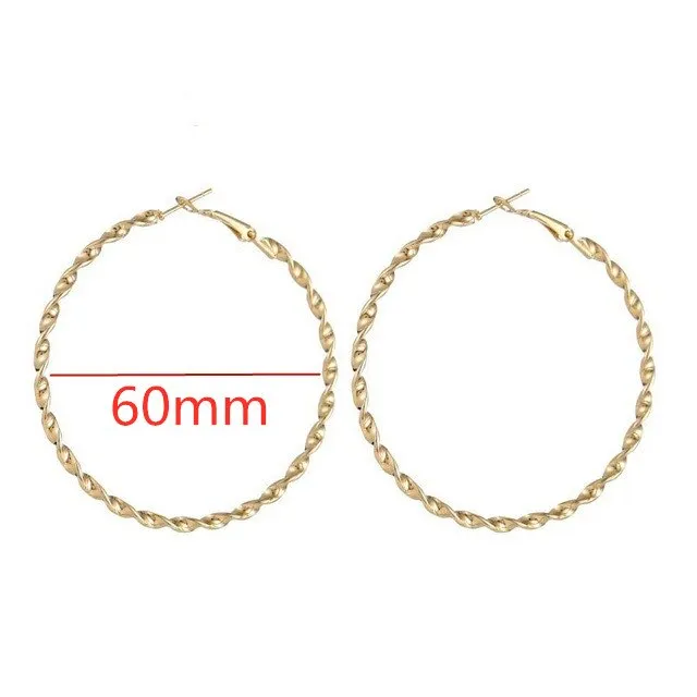Large Smooth Circle Hoop Earrings
