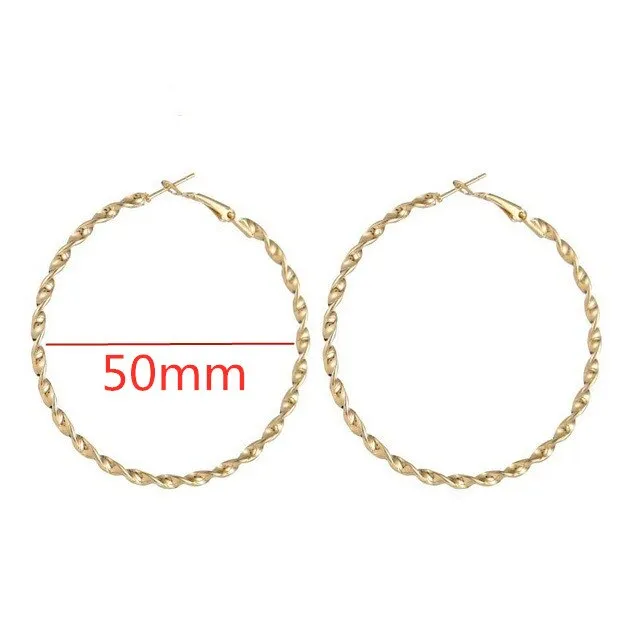 Large Smooth Circle Hoop Earrings