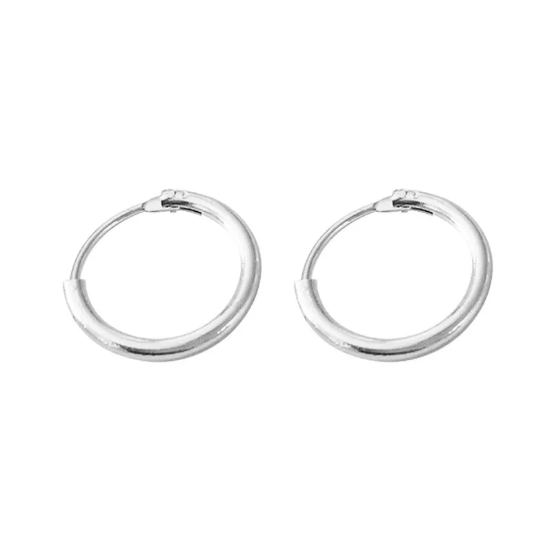 Large Smooth Circle Hoop Earrings