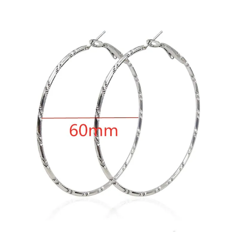 Large Smooth Circle Hoop Earrings