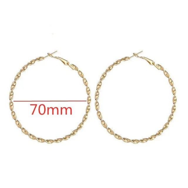 Large Smooth Circle Hoop Earrings