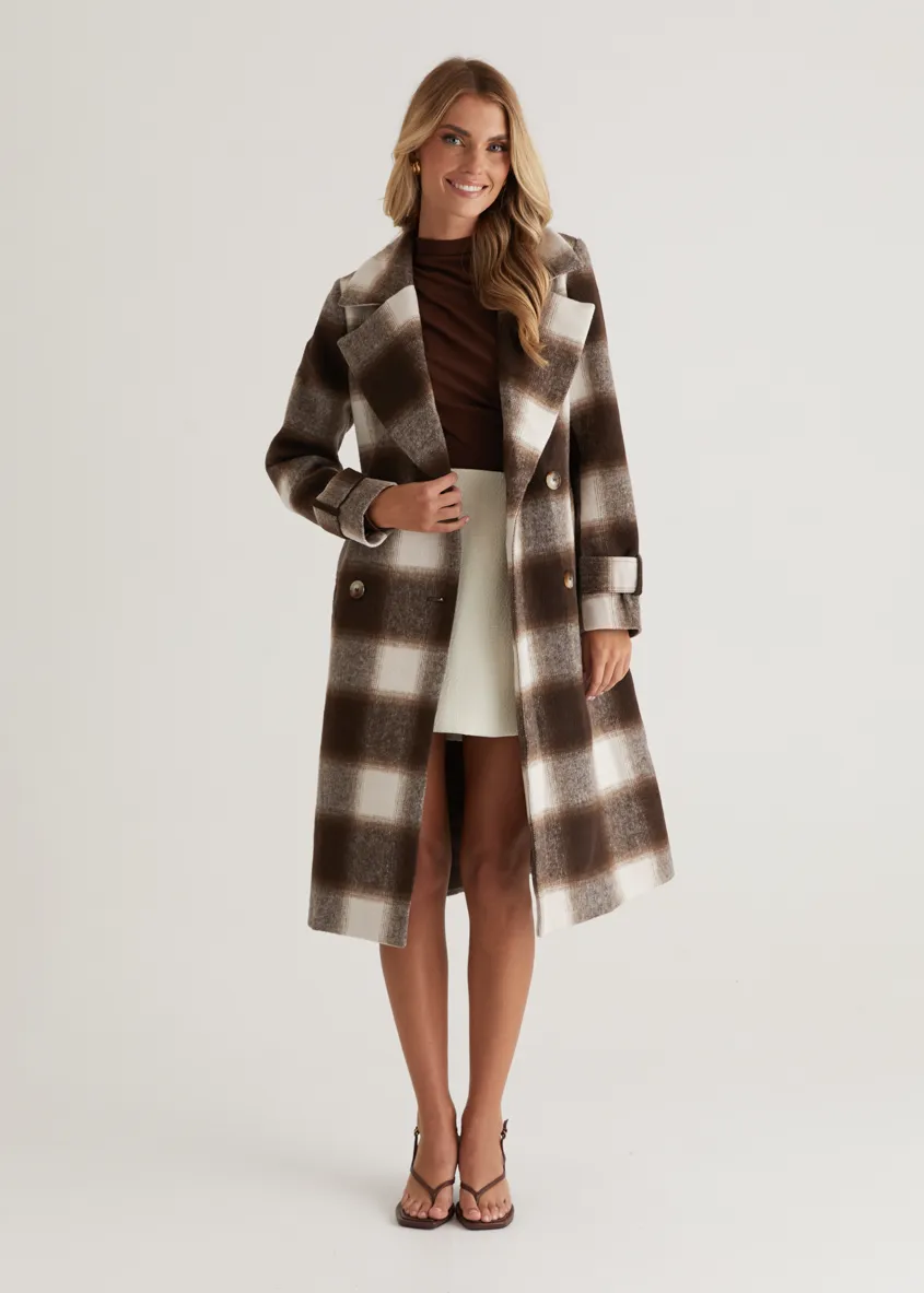 Laterro Coat - Espresso Check