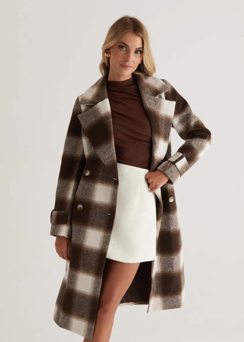 Laterro Coat - Espresso Check