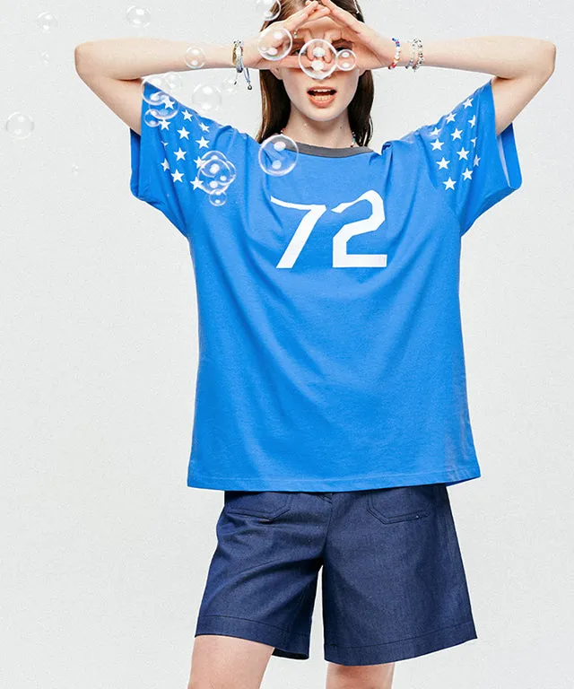LE SONNET 72 Stars T-shirts - Blue