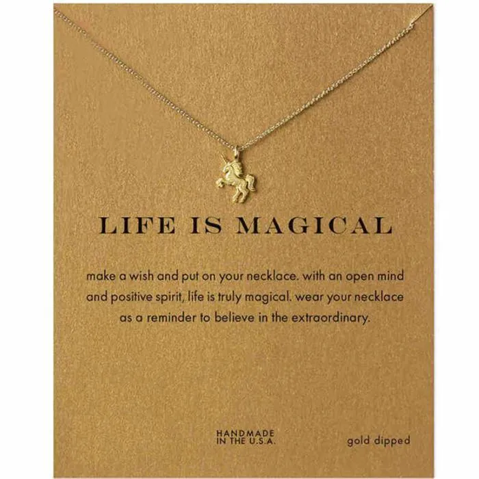 Life is Magical Unicorn Pendant - Priority Shipping