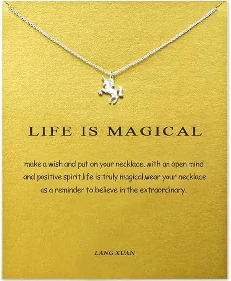 Life is Magical Unicorn Pendant - Priority Shipping
