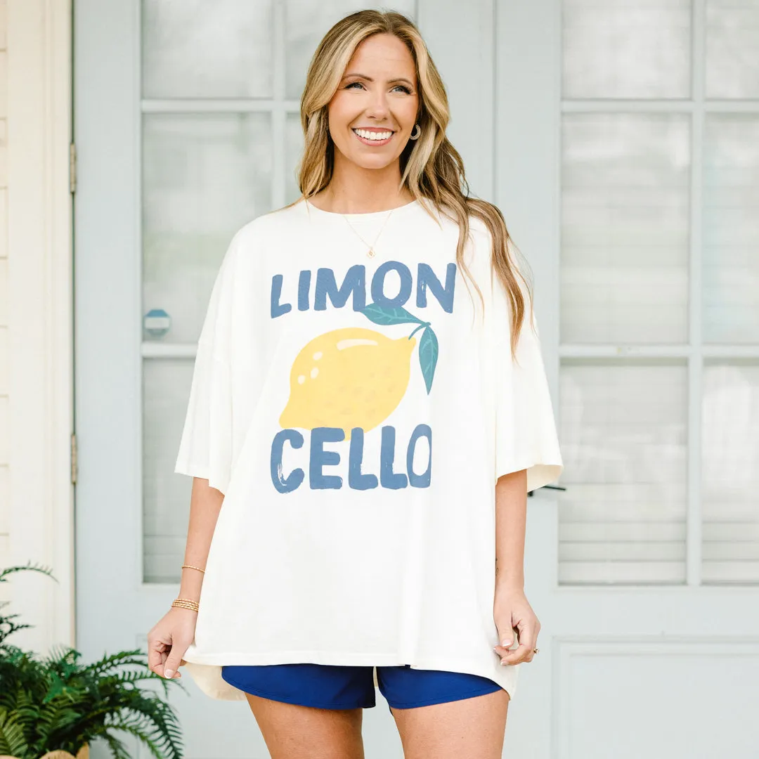 Limoncello Summer Boyfriend Tee, Ivory