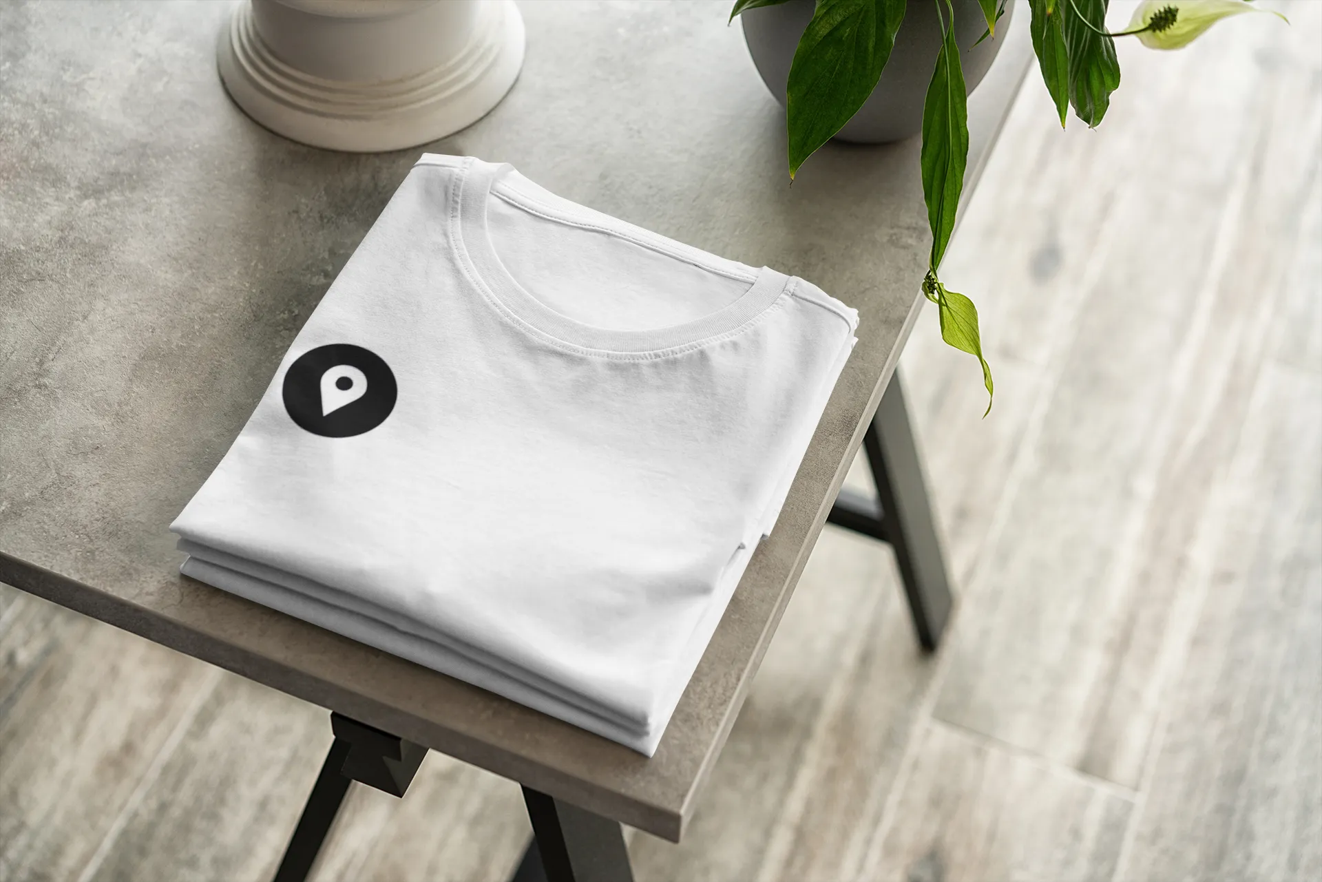 Location Check-In White Tee |  Digital Collection