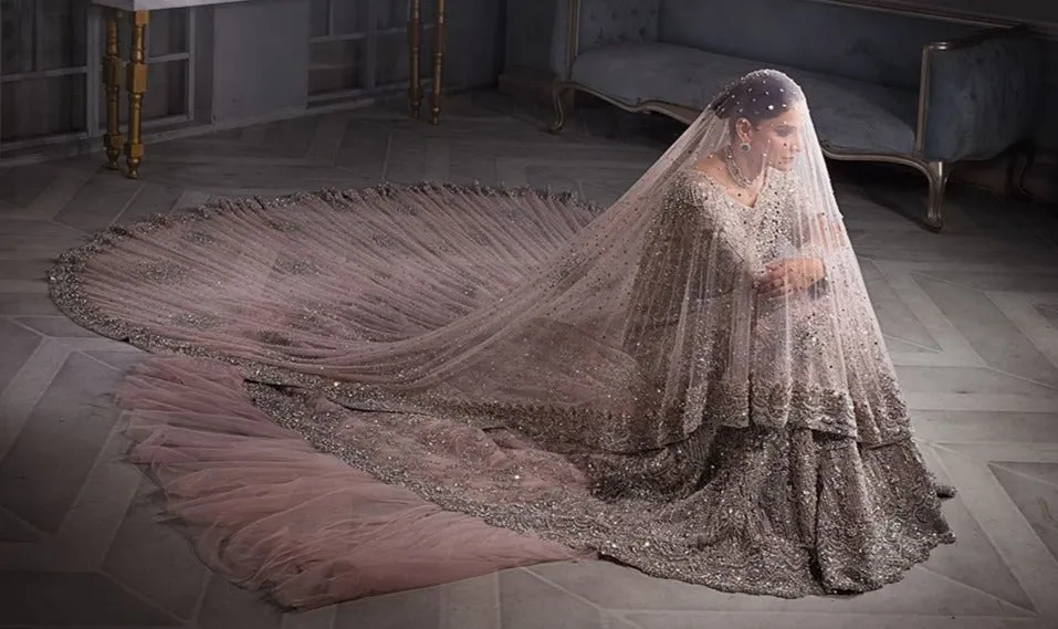 Long Tail Gown Dulhan Dress for Indian Bridal Wear