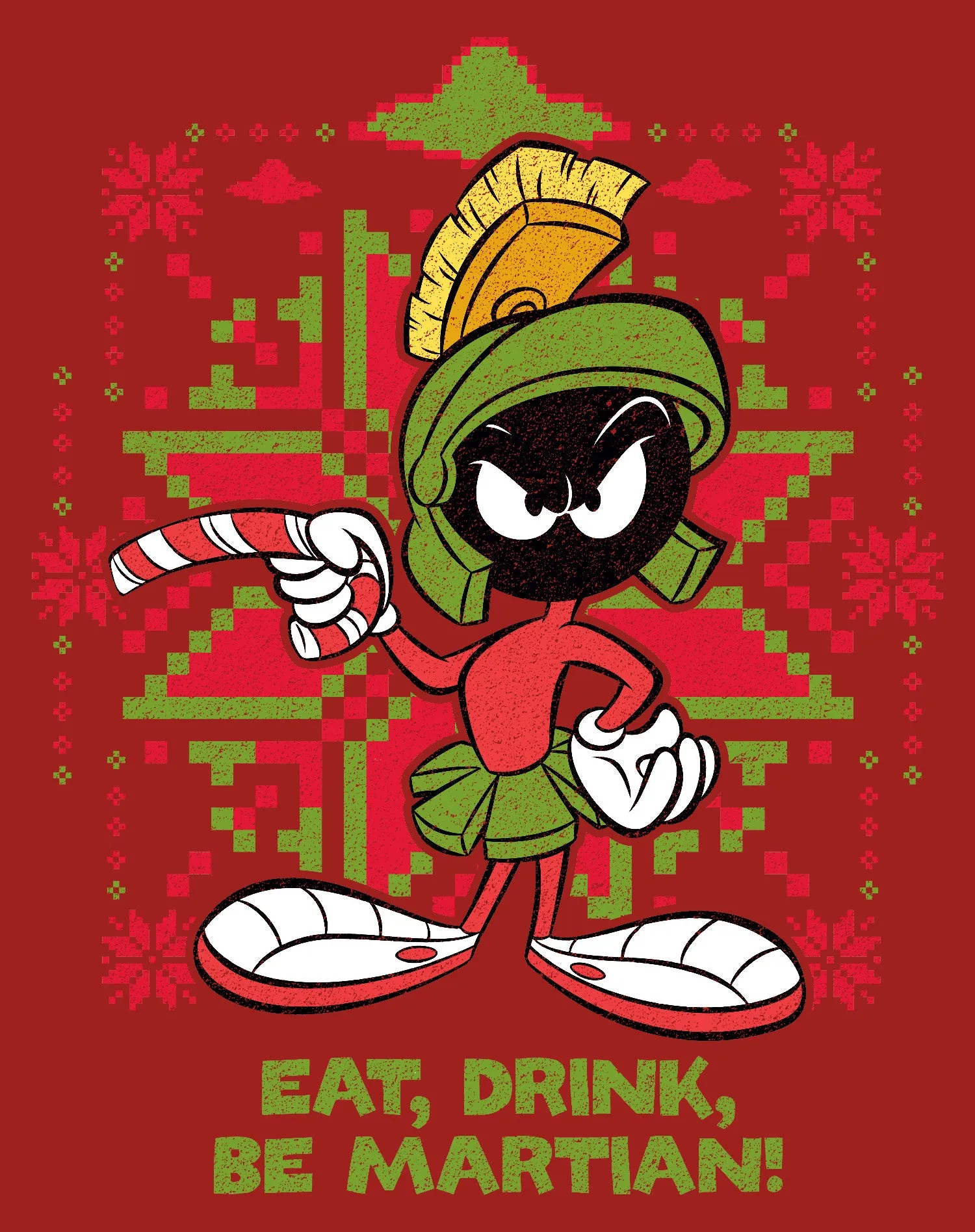 Looney Tunes Marvin Martian Xmas Eat Official Men's T-Shirt